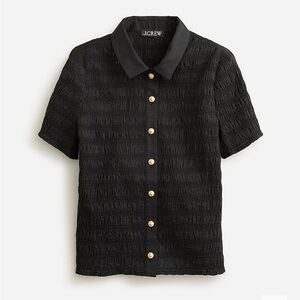 NWT J CREW Smocked button-up shirt in cotton-blend voile